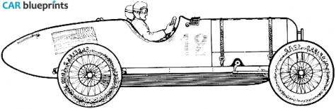 1921 Duesenberg GP OW blueprint