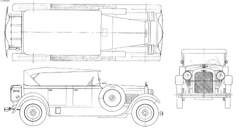 1926 Duesenberg Model A Phaeton blueprint