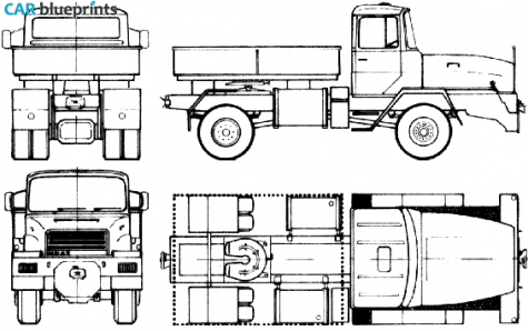 1980 Faun HZ-1925 Truck blueprint