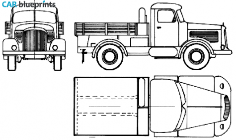 1952 Faun KV-632 Z-B Truck blueprint