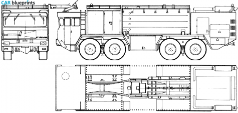 1976 Faun LF-1410-52V 8x8 Fire Truck blueprint