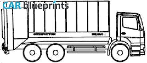 2006 Faun Rotopress Dump Truck blueprint