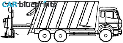 2006 Faun Selectapress Dump Truck blueprint