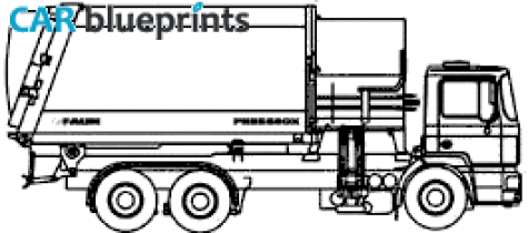 2006 Faun Sidepress X-Dump Truck blueprint