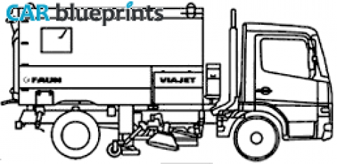 2006 Faun Viajet-5 Street Sweeper Truck blueprint