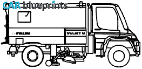 2006 Faun Viajet-5U Street Sweeper Truck blueprint