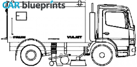 2006 Faun Viajet-6 Street Sweeper Truck blueprint