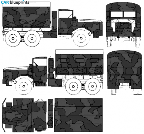 Faun Zugmaschine 12t Truck blueprint