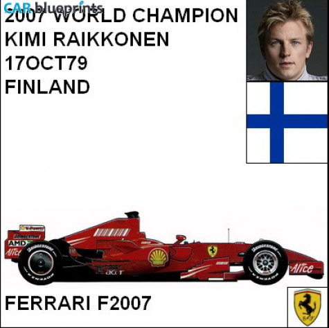 2007 Ferrari F2007 F1 OW blueprint