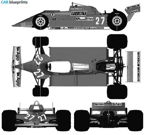 1981 Ferrari 126 CK Monaco GP Cabriolet blueprint