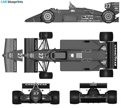 1985 Ferrari 156/85 OW blueprint