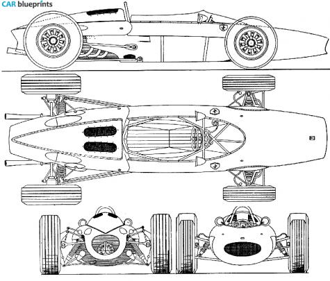 1963 Ferrari 156 F1 GP V6 Cabriolet blueprint