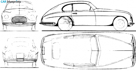 1950 Ferrari 166 MM Berlinetta Coupe blueprint