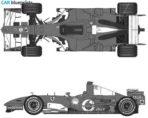 2006 Ferrari 248 F1 France-Germany GP Cabriolet blueprint