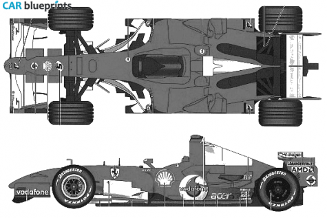 2006 Ferrari 248 F1 Italy GP Cabriolet blueprint