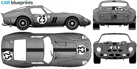 1962 Ferrari 250 GTO Coupe blueprint