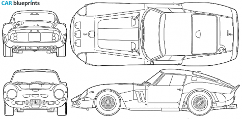 1963 Ferrari 250 GTO Coupe blueprint