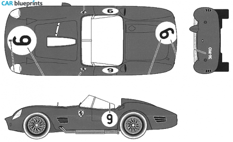 1959 Ferrari 250 Testa Rossa Cabriolet blueprint