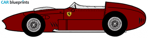 1959 Ferrari 256 F1 OW blueprint