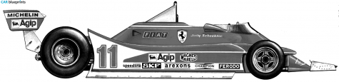 1979 Ferrari 302 T4 F1 OW blueprint