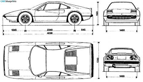 1981 Ferrari 308 QV Coupe blueprint