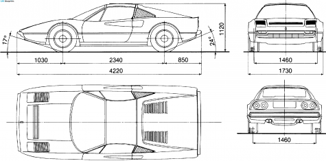 1983 Ferrari 308 GTS Targa blueprint