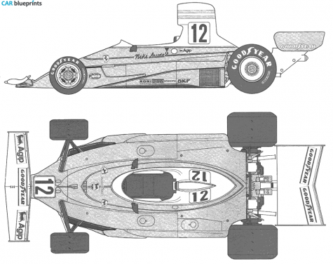 1975 Ferrari 312 Cabriolet blueprint