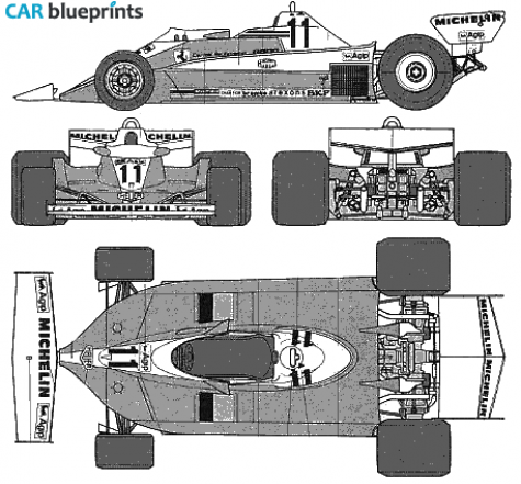 1975 Ferrari 312 T Cabriolet blueprint