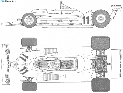 1979 Ferrari 312 T4 Cabriolet blueprint