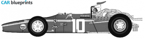 1968 Ferrari 312 F1 Wing Cabriolet blueprint