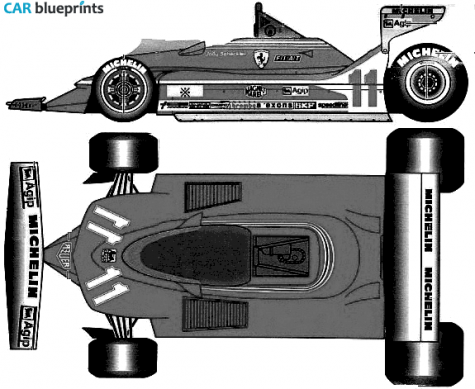 1979 Ferrari 312 T4 F1 Cabriolet blueprint