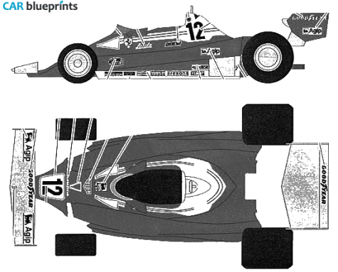 1976 Ferrari 312 T2 Early Type Cabriolet blueprint