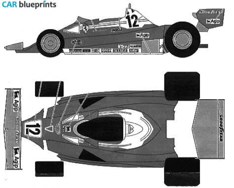 1977 Ferrari 312 T2 Japan GP Cabriolet blueprint