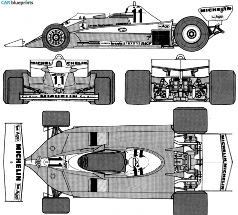 1978 Ferrari 312 T3 F1 Cabriolet blueprint