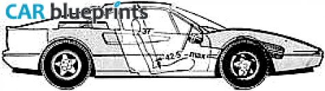 1985 Ferrari 328 GTB Coupe blueprint