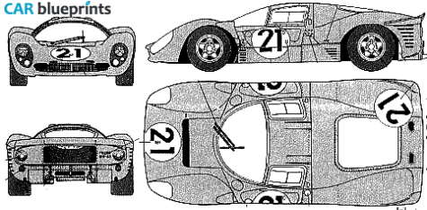 1967 Ferrari 330 P4 Coupe blueprint