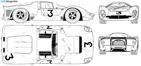 1967 Ferrari 330 P4 Targa blueprint