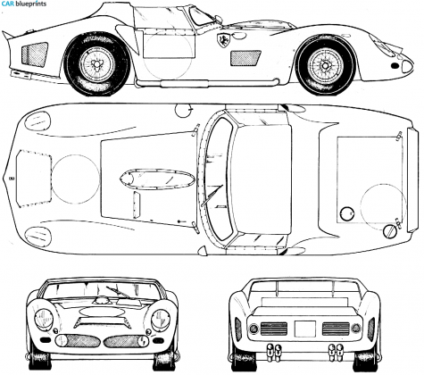 1962 Ferrari 330 P LM Targa blueprint