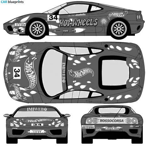 1999 Ferrari 360 Modena Coupe blueprint