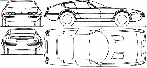 1968 Ferrari 365 GTB/4 Daytona Coupe blueprint
