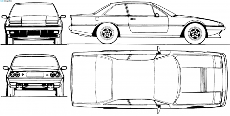 1985 Ferrari 412i Coupe blueprint