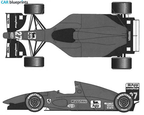 1994 Ferrari 412 T1 Brazil GP Cabriolet blueprint