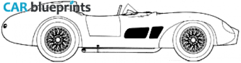 1956 Ferrari 500 TR Targa blueprint