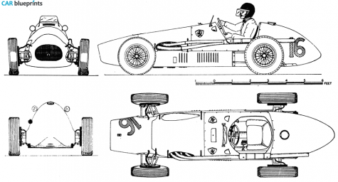 1951 Ferrari 500 F2 Cabriolet blueprint