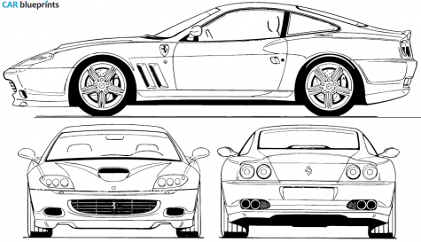 2002 Ferrari 575M Coupe blueprint