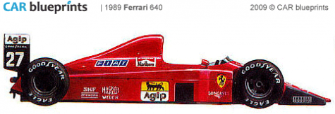 1989 Ferrari 640 OW blueprint