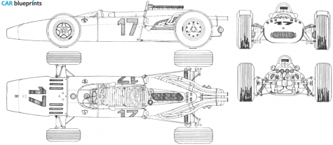 1966 Ferrari 312 F1 Cabriolet blueprint