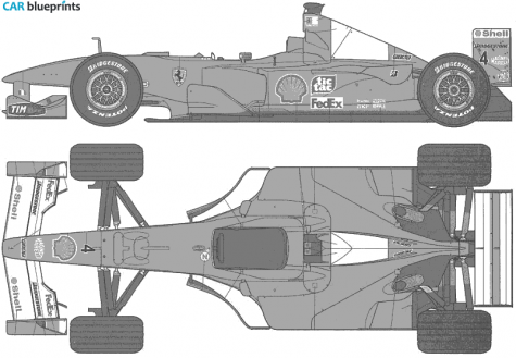 2000 Ferrari F2000 F1 OW blueprint