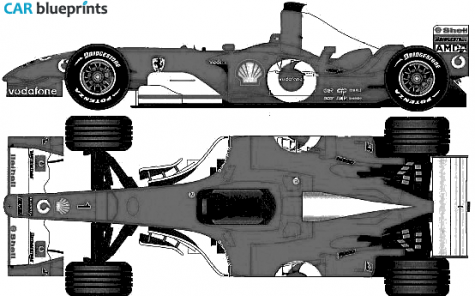 2003 Ferrari F2003-GA F1 OW blueprint