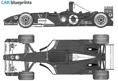 2003 Ferrari F2003-GA F1 Japanese GP OW blueprint